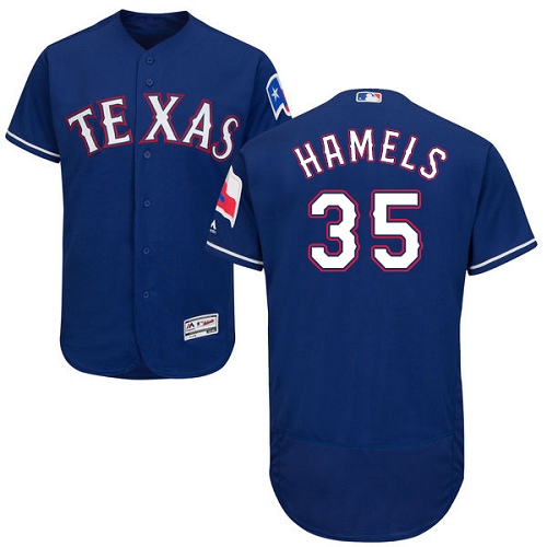 Rangers #35 Cole Hamels Blue Flexbase Authentic Collection Stitched MLB Jersey - Click Image to Close